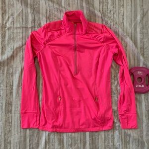 💪🏻 Xersion Quarter Zip Long Sleeve Pullover Hot Pink Medium